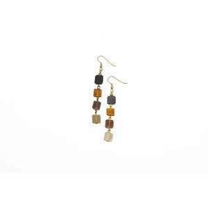 Omala Autumn Neutrals Collection Earrings - Tiny Squares