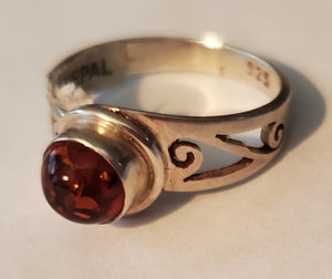 Sterling Ring with Stone - Nepal
