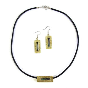 Stone Bar Necklace/Earring set - Small Things Fair Trade