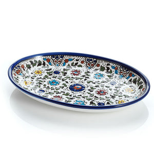 Blue West Bank Oval Tray