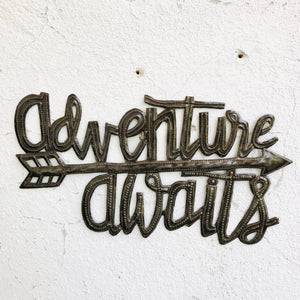 Adventure Awaits Metal Sculpture - Haiti