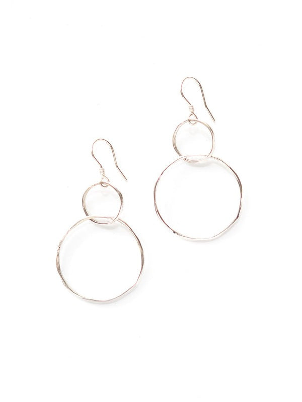 Double Loop Earrings - Sterling