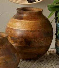 Mango Wood Oval Vase