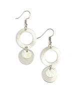 Lily Pad Earrings - silver or gold