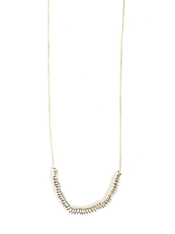 Delicate Discs Necklace - gold tone